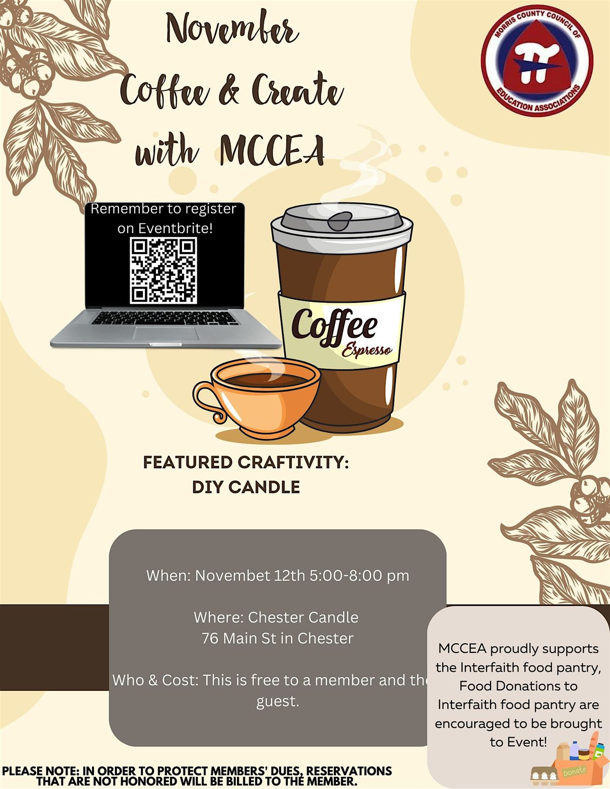 November Coffee and Create - Featured Craft:  DIY Candle