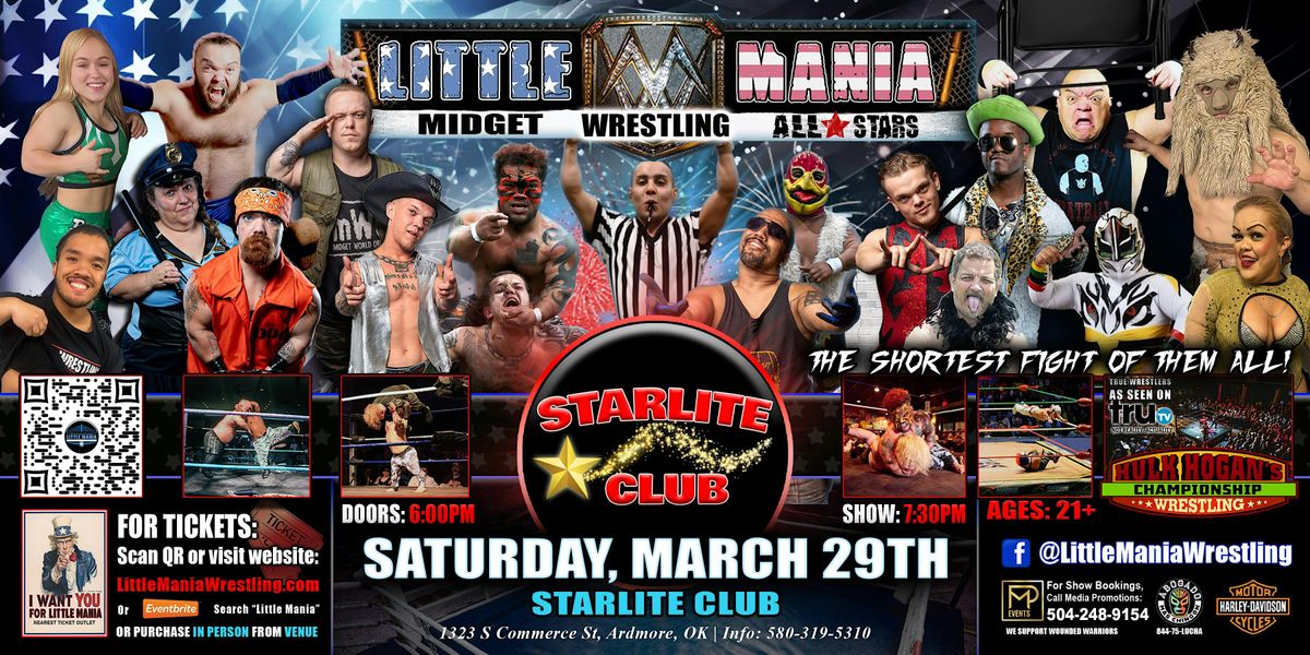 Ardmore, OK - Little Mania Midget Wrestling @ Starlite Club