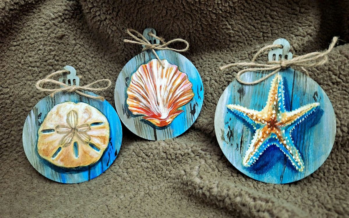 Beach Ornaments Acrylic Painting with Marco Aguilar