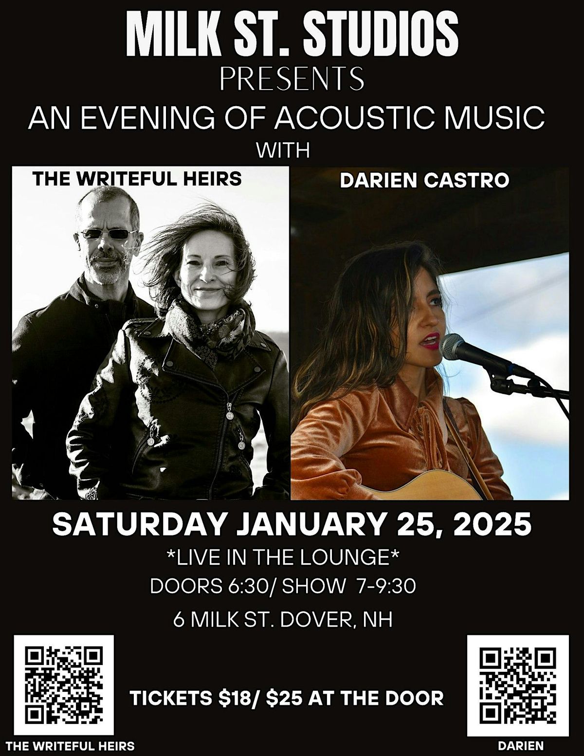 Singer\/Songwriter Series  with The Writeful Heirs + Darien Castro