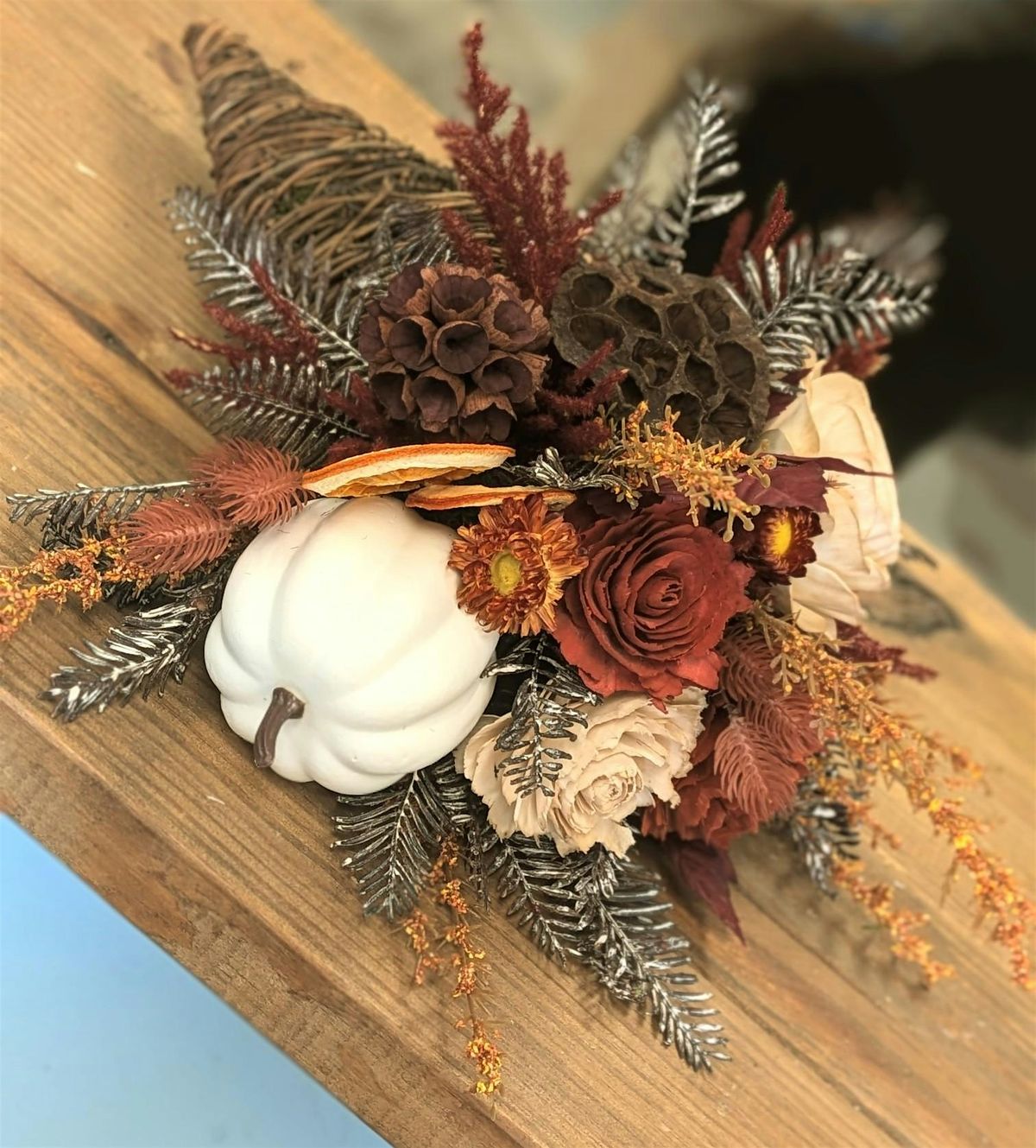 Thanksgiving Floral Cornucopia Class