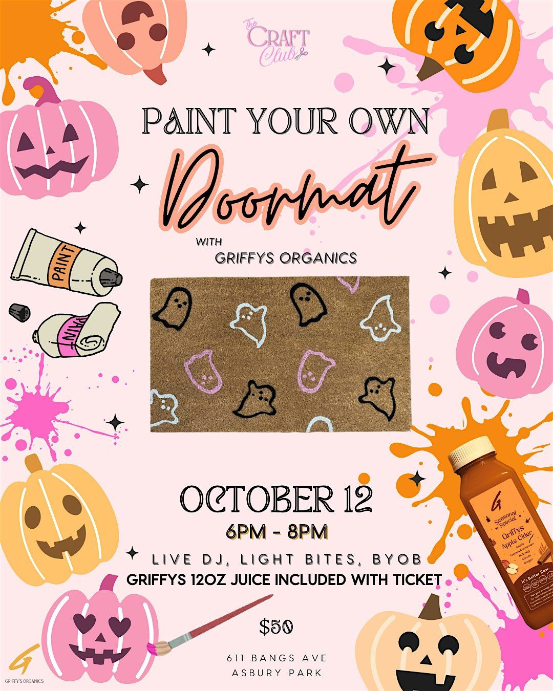 Paint your own doormat with The Craft Club NJ