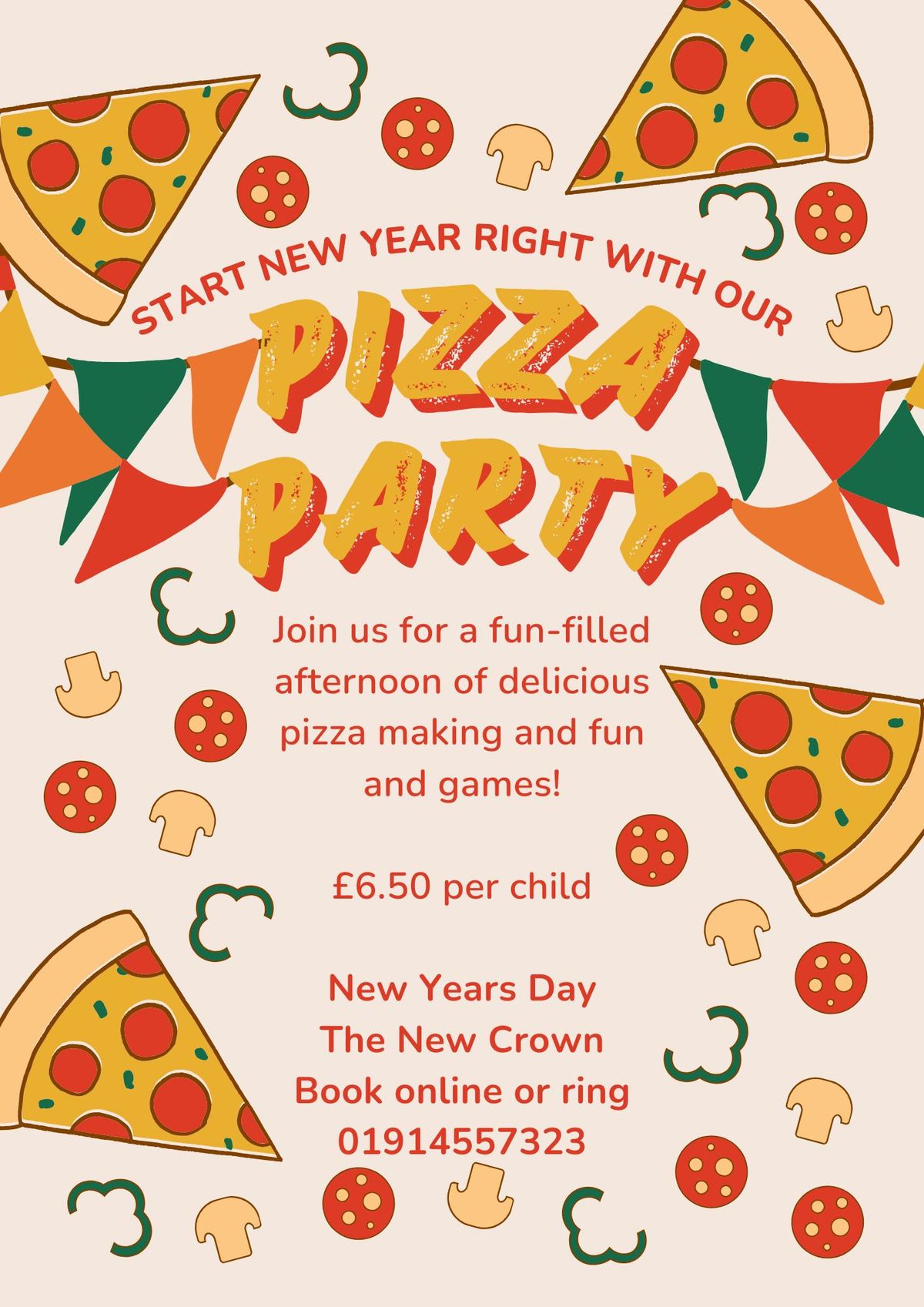 Kids New Years Pizza Party