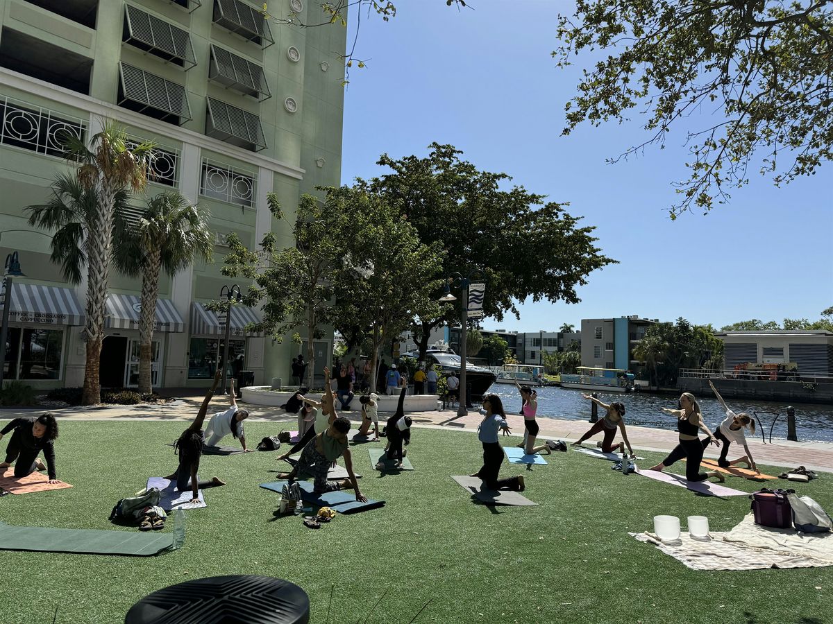 Yoga and Mimosas on the river!