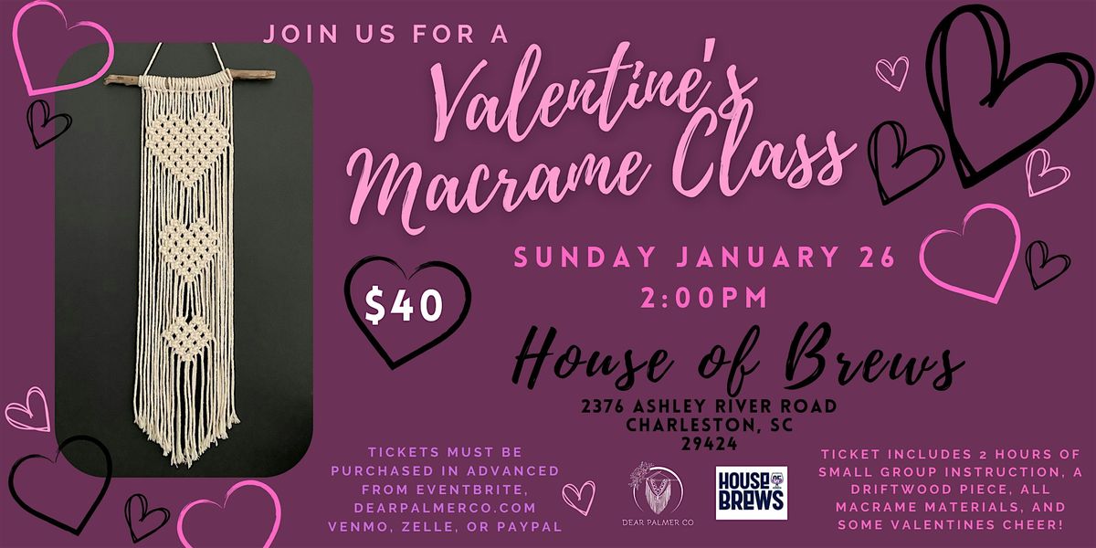 Sunday Funday- Valentine's Macrame Class