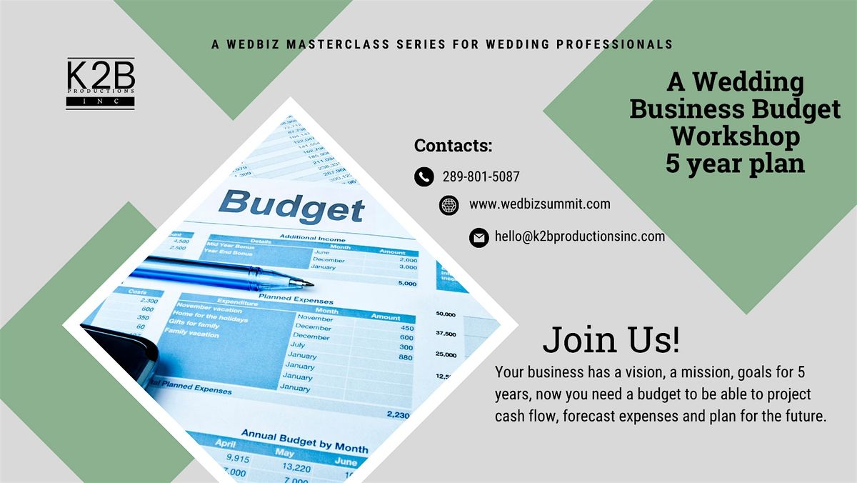 Wedbiz Masterclass Series:A Wedding  Business Budget Workshop