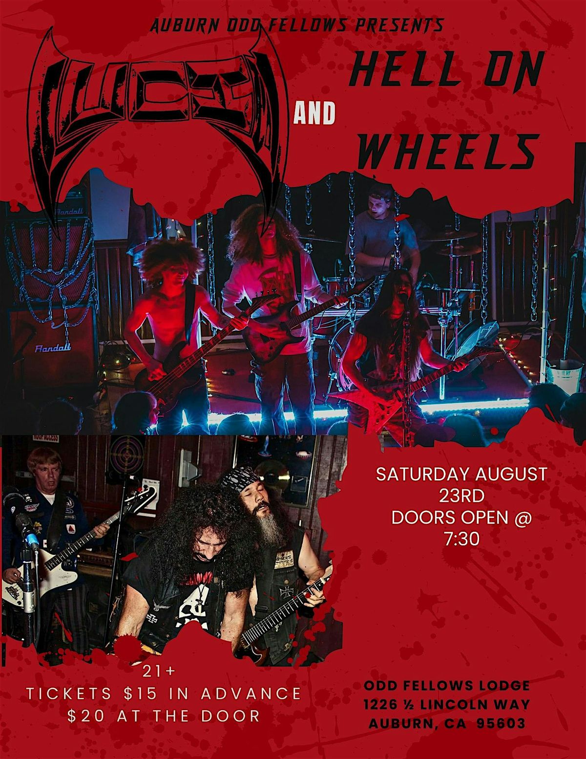 Auburn Odd Fellows Presents LUCID and HELL ON WHEELS
