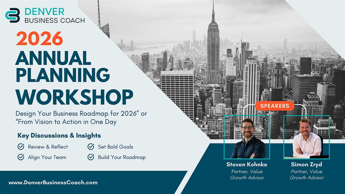 2026 Annual Planning Workshop: Build Your Roadmap for Growth