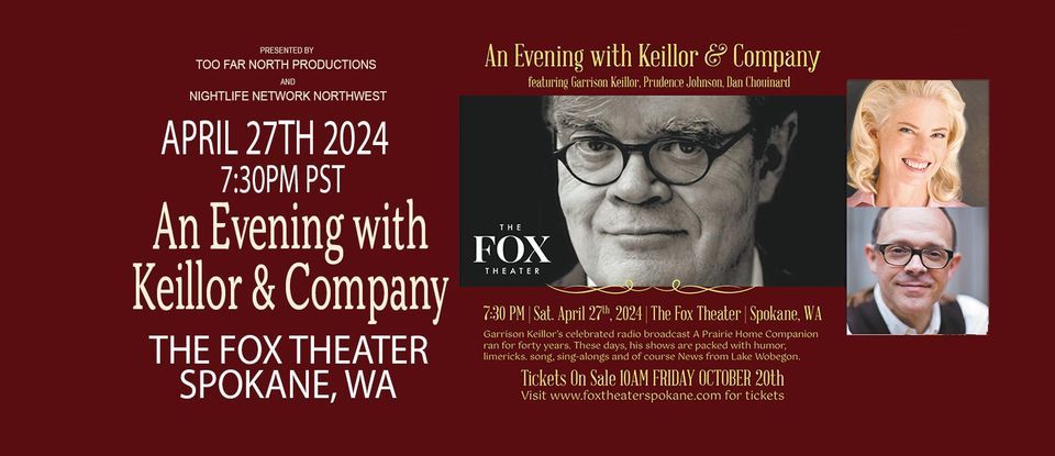 An Evening with Keillor & Company | The Fox Theater | Spokane, WA