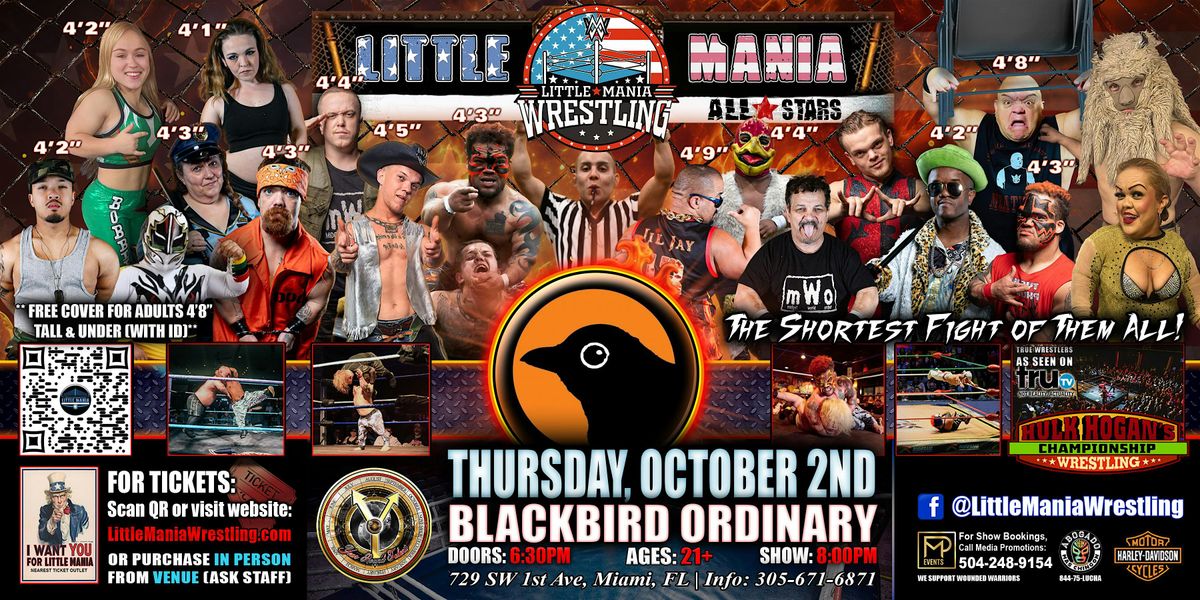 Miami, FL - Little Mania Mini Wrestling @ Blackbird Ordinary