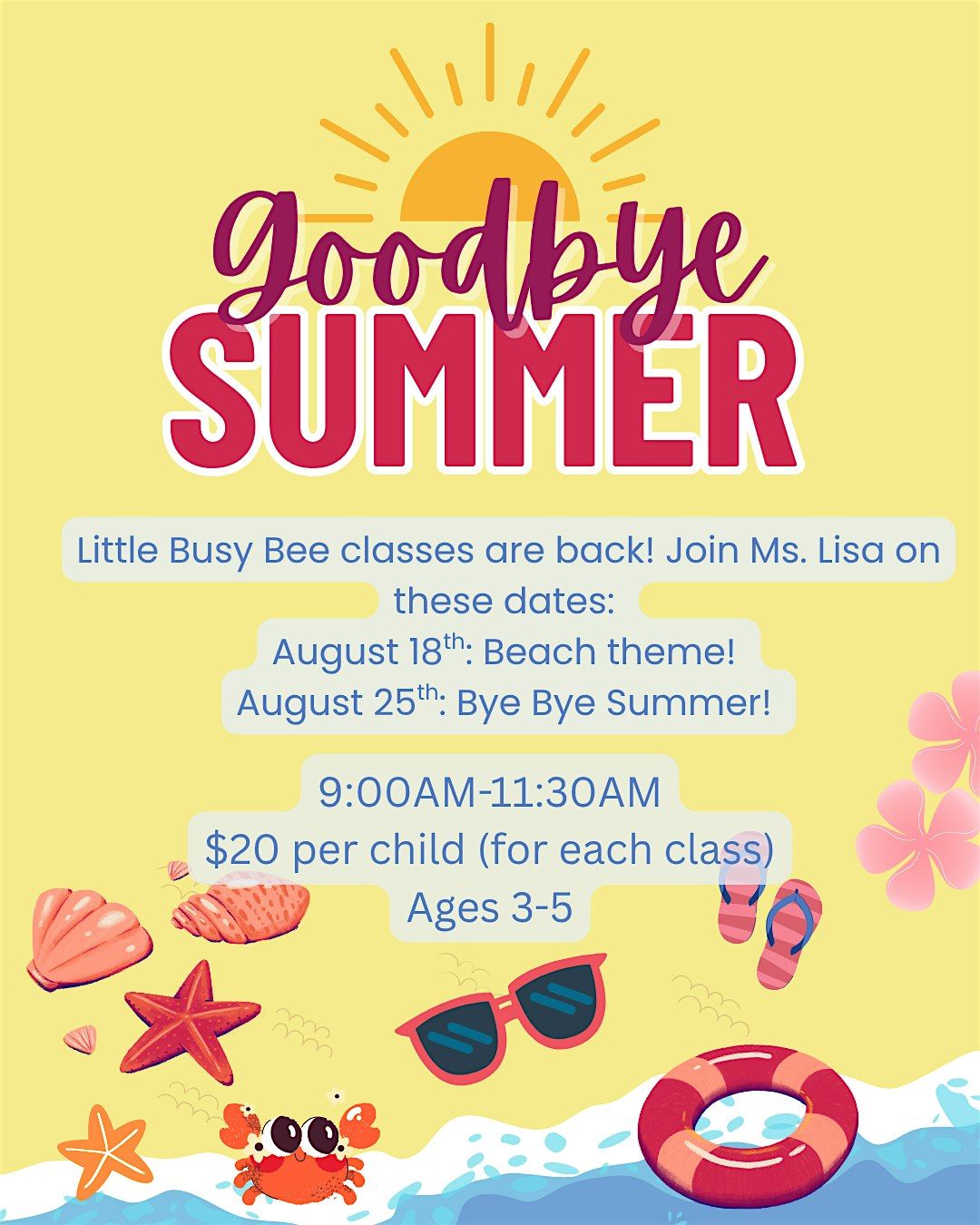 Little Busy Bees @ Gardenworks For Kids- Let's go to the beach!