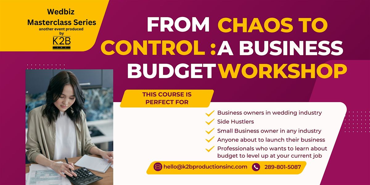 From Chaos to Control: A Wedding Biz Budget Workshop