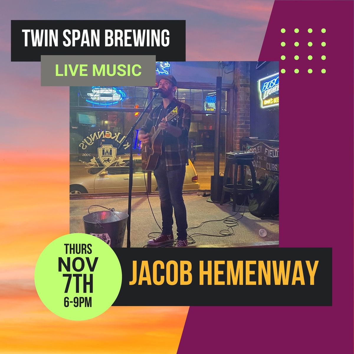 Live Music with \u201cJacob Hemenway\u201d