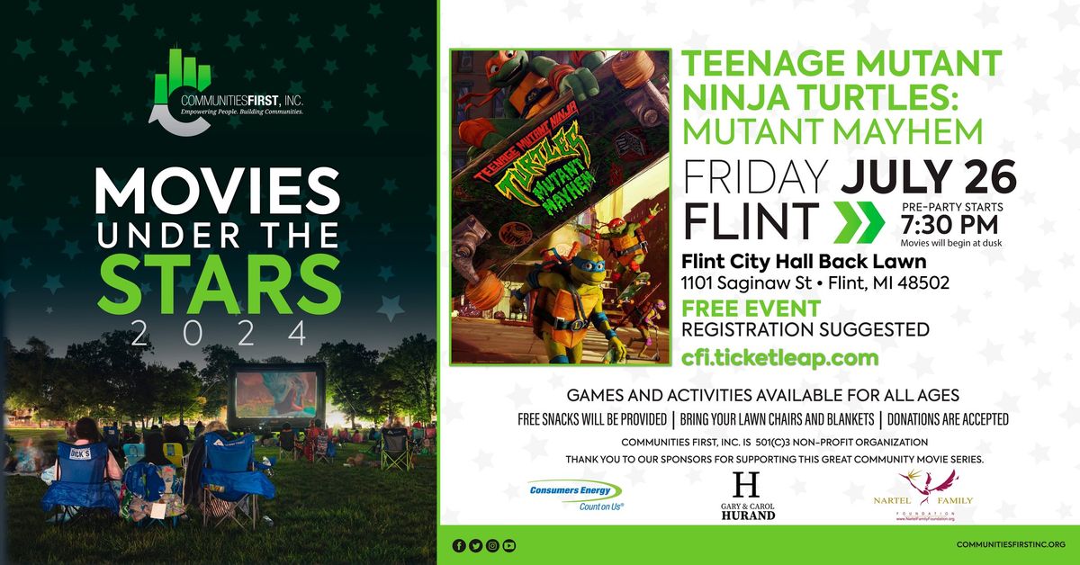 Flint Movies Under the Stars Teenage Mutant Ninja Turtles