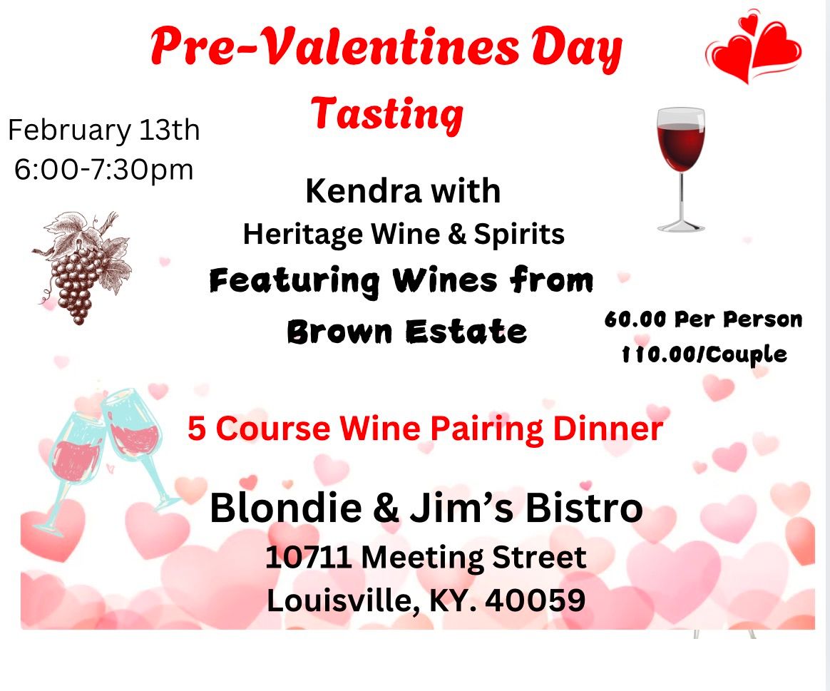 Pre-Valentine's Day Wine Tasting & Food Pairing