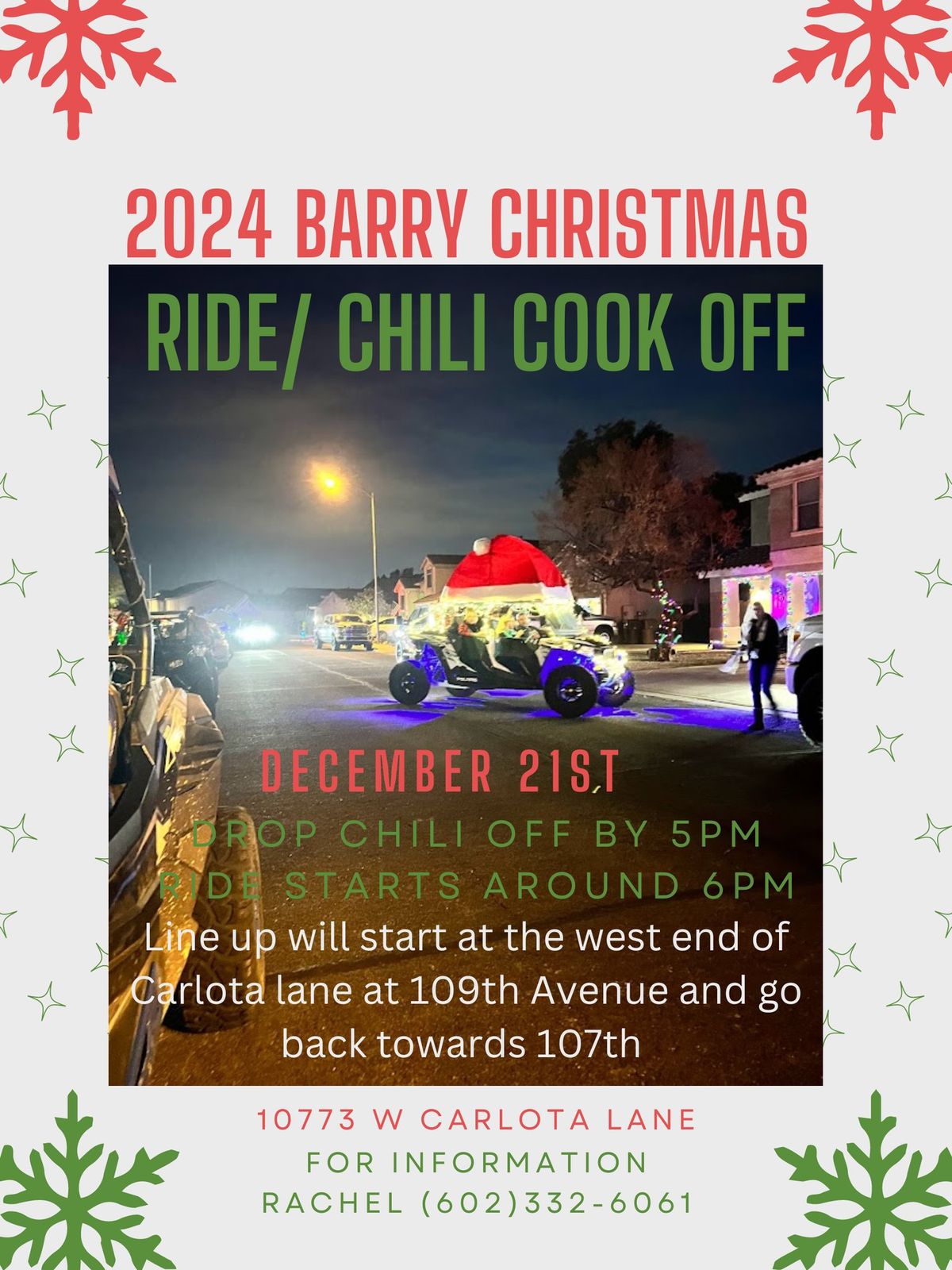 2024 Deer Valley Christmas Ride and Chili Cook Off