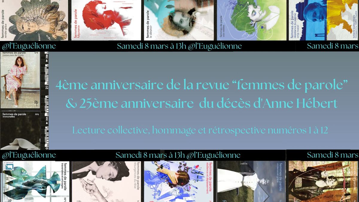 4\u00e8me anniversaire de la revue Femmes de parole