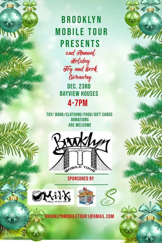 Christmas Toy Drive Brooklyn 2022 Brooklyn Mobile Tour 2Nd Annual Toy And Book Giveaway, 1540 E 102Nd St,  Brooklyn, Ny 11236-5708, United States, 23 December 2021