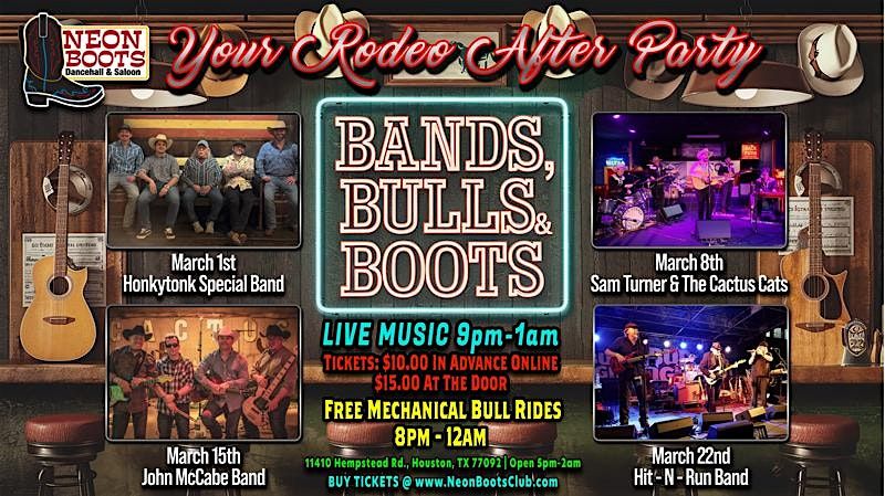 BAND, BULLS & BOOTS with LIVE Music by the HIT-N-RUN BAND!