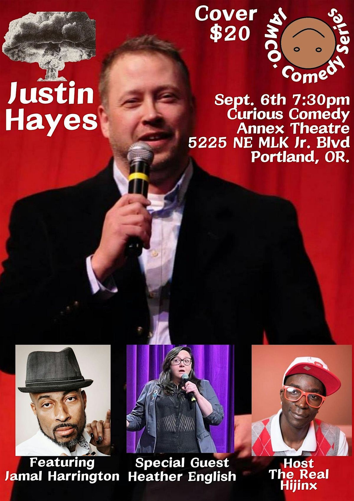 Justin Hayes Headlines JAMCO. Comedy Series