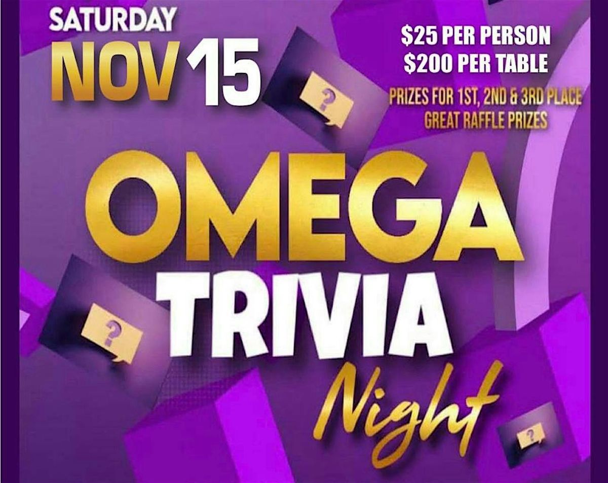 12th ANNUAL OMEGA TRIVIA NIGHT - JANUARY 24, 2026