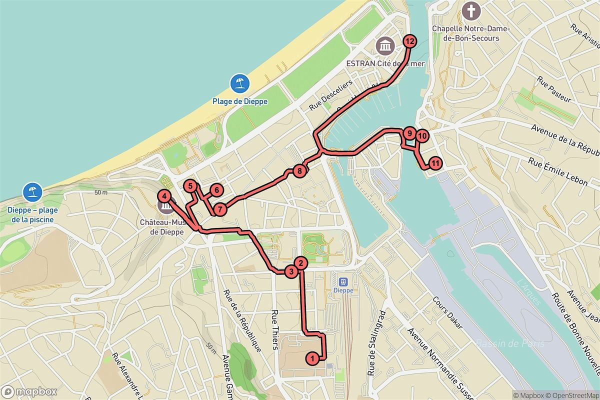 Dieppe Audio Tour: Battles, Bridges & Sacred Stories