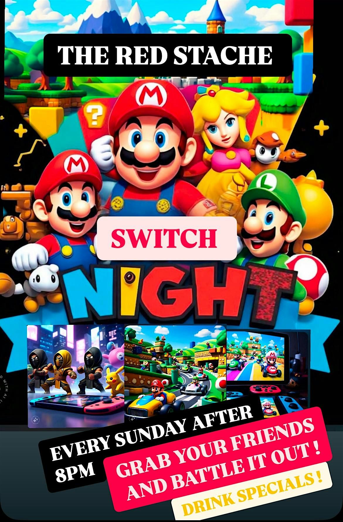 SUNDAY NIGHT MARIO CART SWITCH GAMES