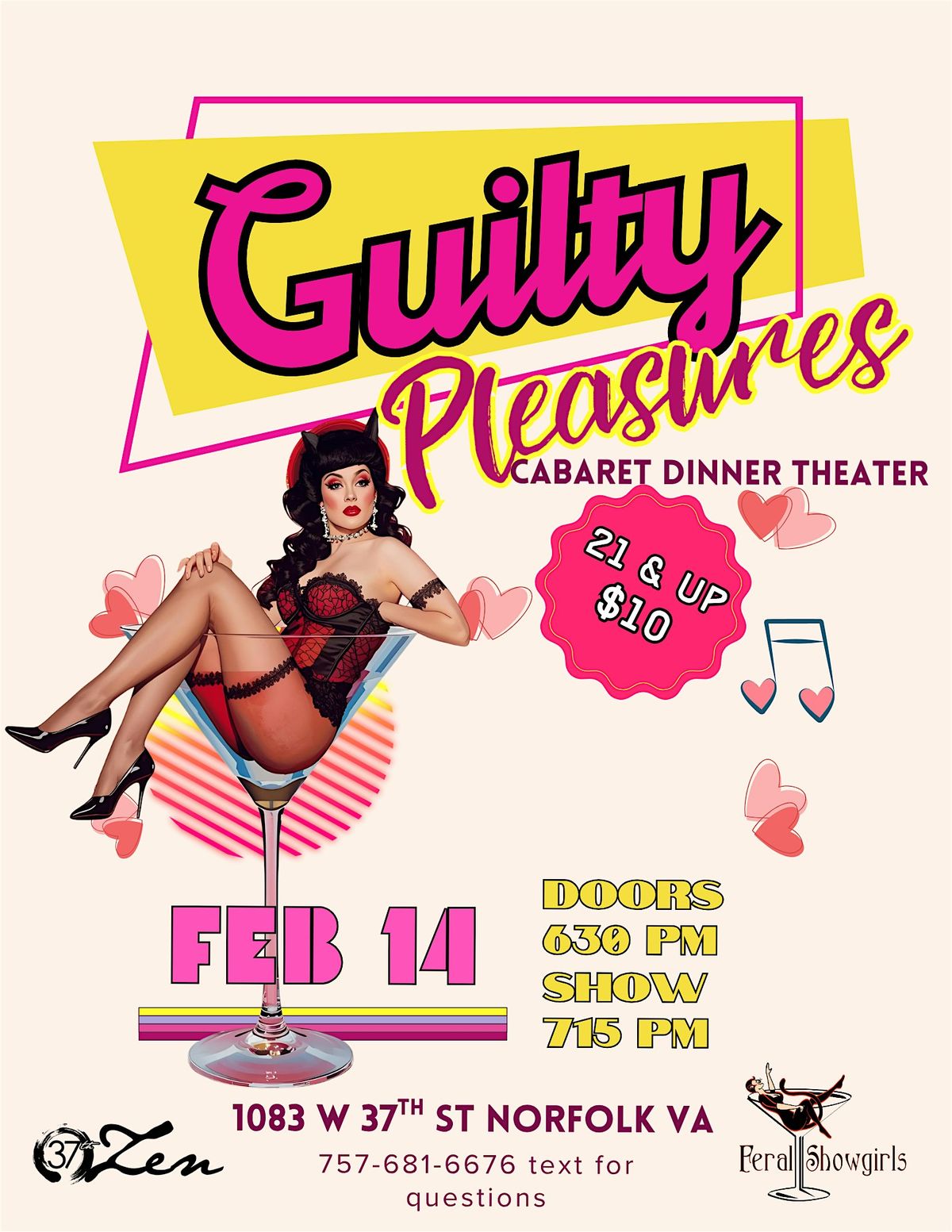 Cabaret Dinner Theater: Guilty Pleasures Edition!