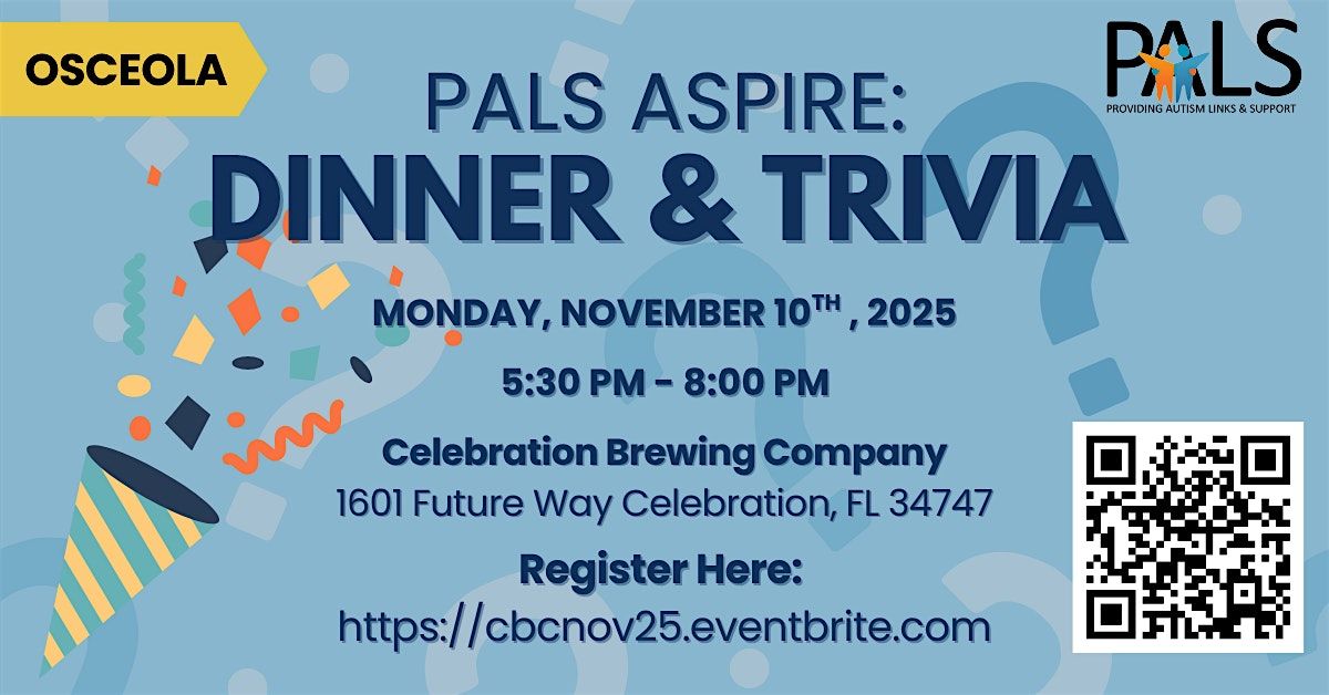 PALS ASPIRE: Dinner & Trivia @ Celebration Brewing Company