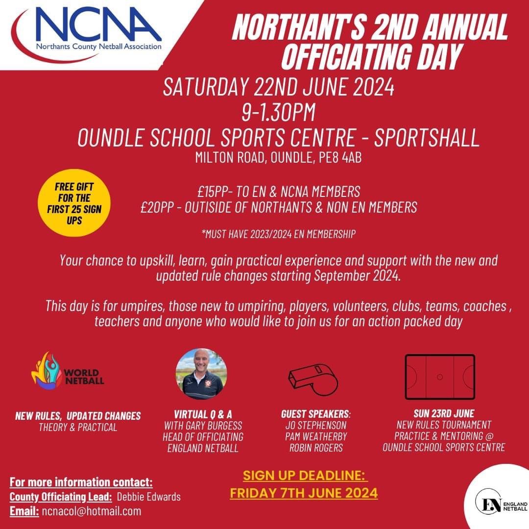 Northants 2nd Annual Officiating Day #New&updatedRules 