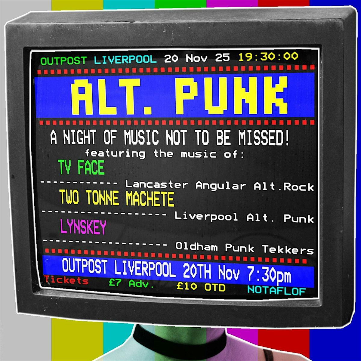 TV Face + Two Tonne Machete + Lynskey @ Outpost Liverpool - 20th November