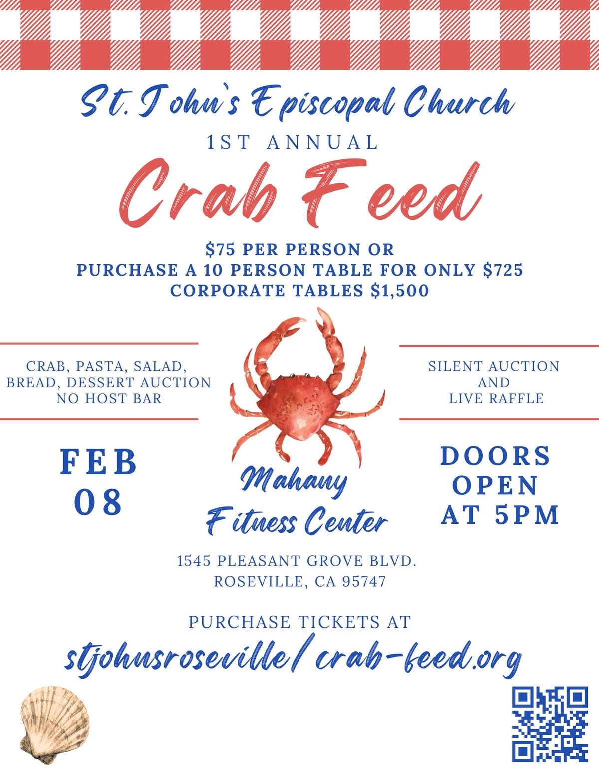 St. John's Episcopal Church 1st Annual Crab Feed