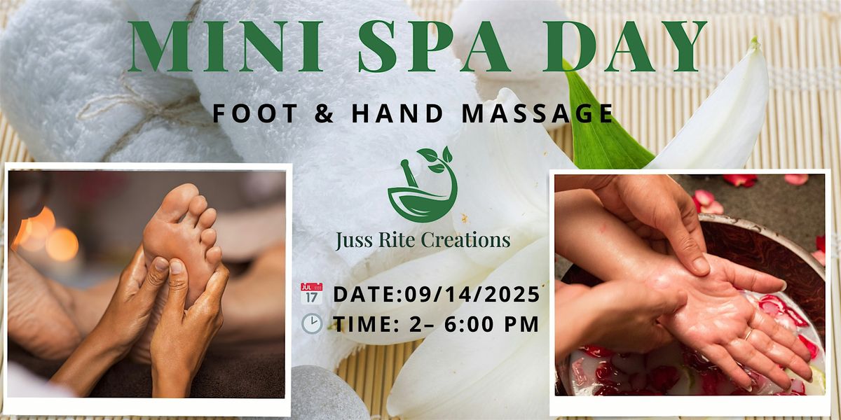 Mini Spa Day at MWBC Shop Local \u2013 Hosted by Juss Rite Creations