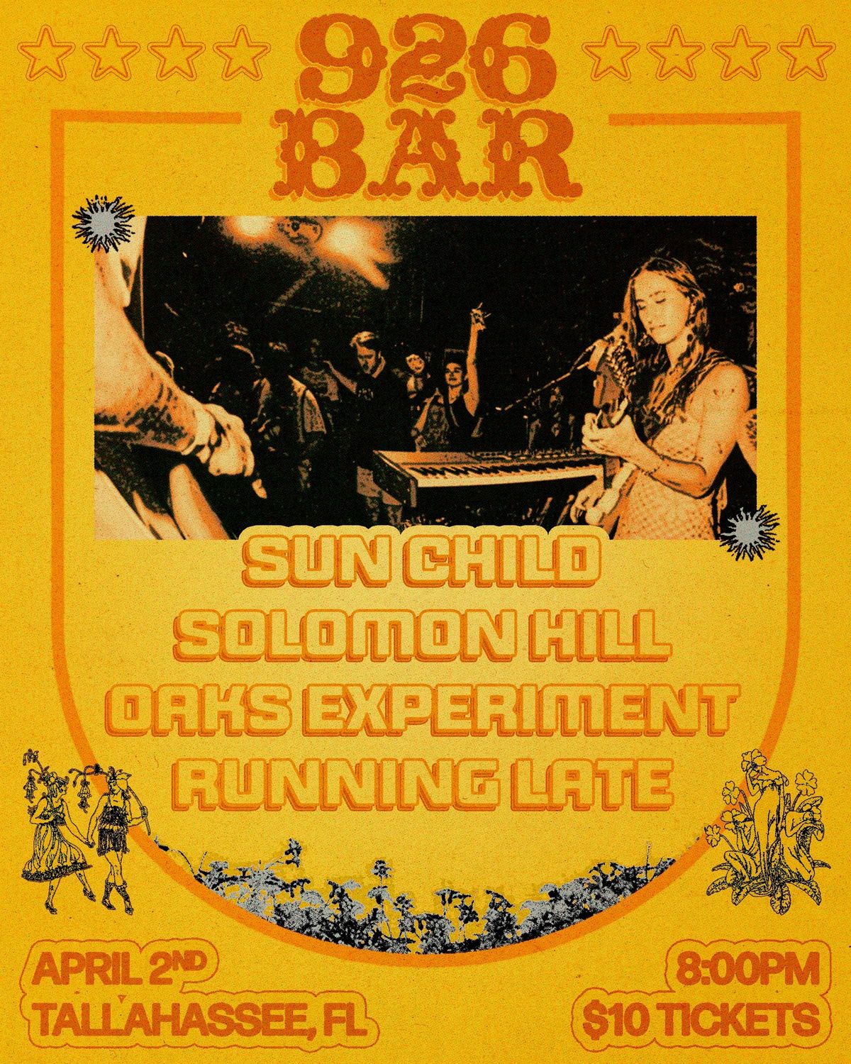 Sun Child w\/ Solomon Hill, Oaks Experiment, Running Late at 926 Bar - Wed April 2