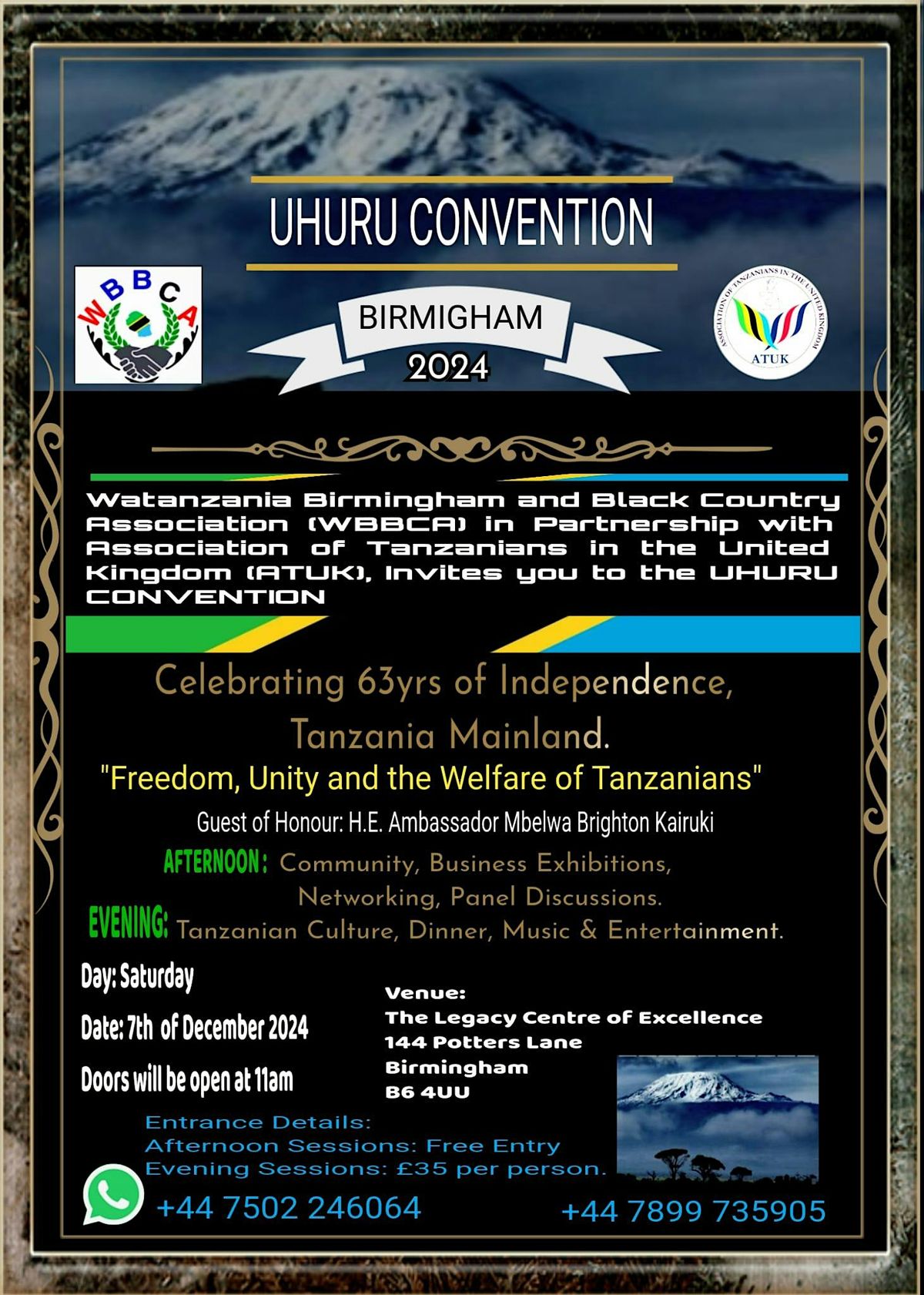 UHURU CONVENTION - BIRMINGHAM 2024.