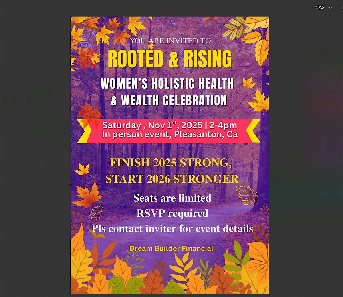Rooted & Rising: Women\u2019s Holistic Health & Wealth Celebration