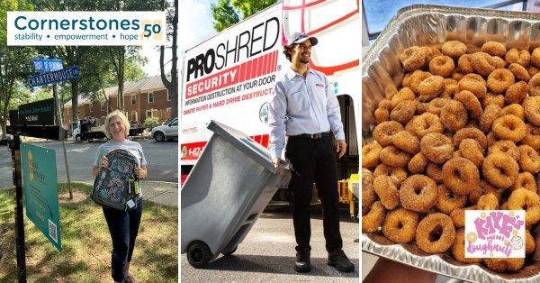 Micki's Backpack Collection Event, Free Shredding and Mini Doughnuts for Cornerstones