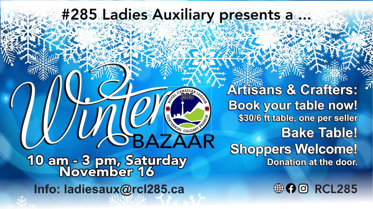 Branch #285 Ladies Auxiliary Winter Bazaar