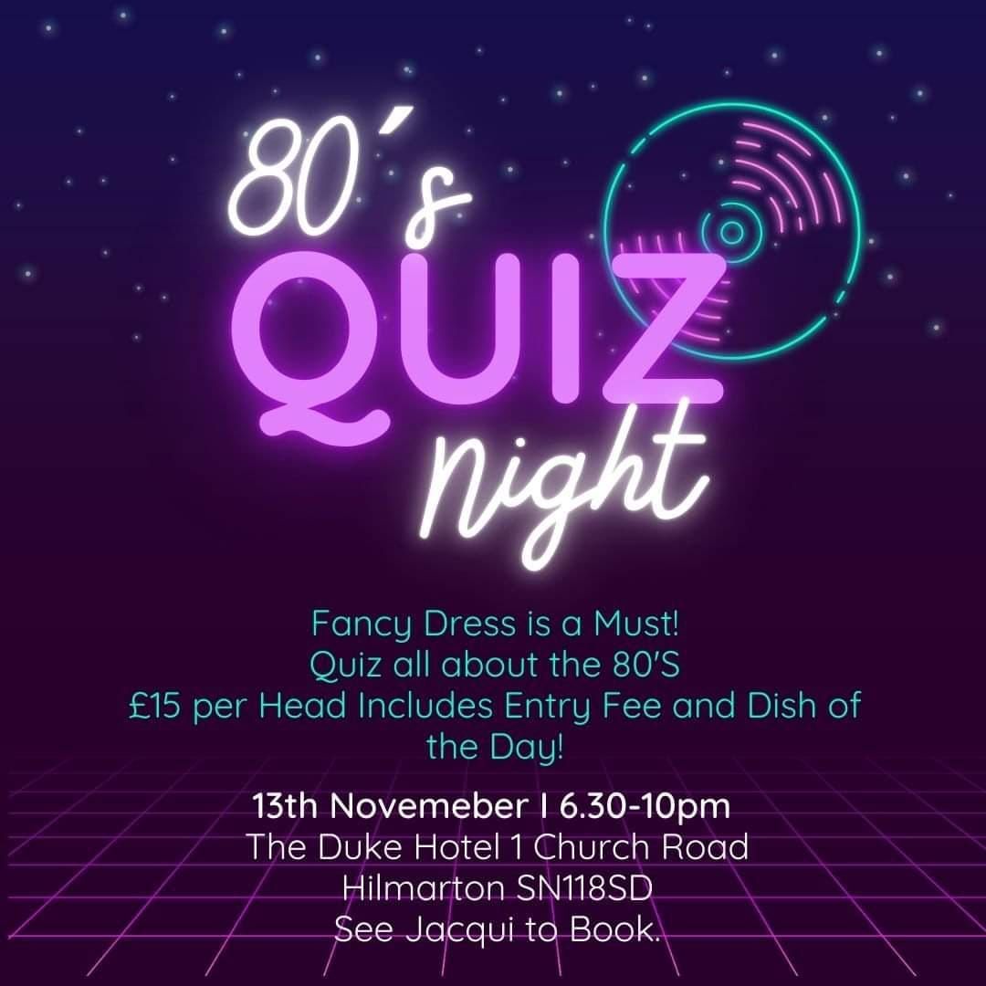 80's Quizz night 