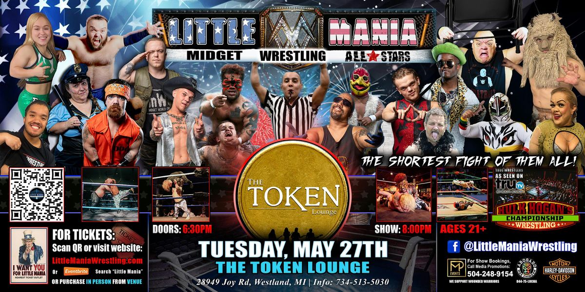 Westland, MI- Little Mania Midget Wrestling @ The Token Lounge