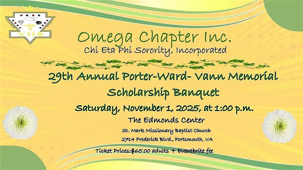 29th Annual Porter-Ward- Vann Memorial  Scholarship Banquet