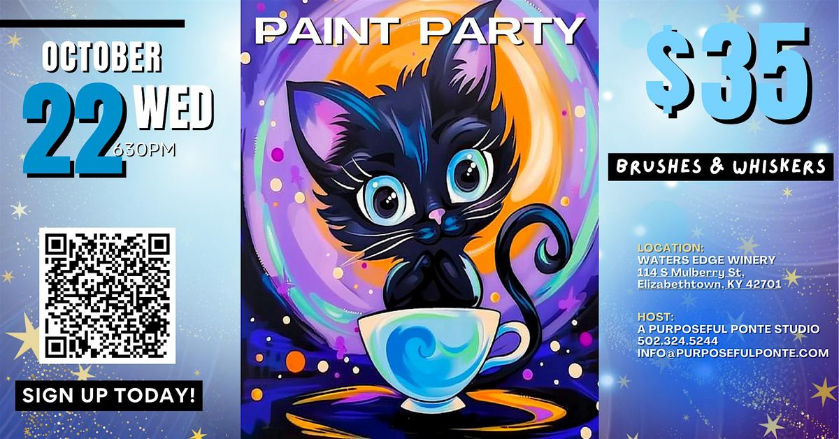 Wine down Wednesday paint and sip in E-town - Brushes & Whiskers