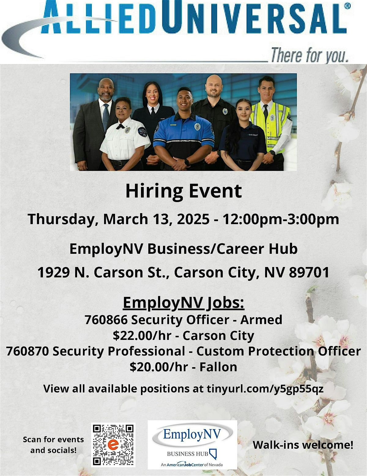 CARSON CITY, NV - Allied Universal Hiring Event