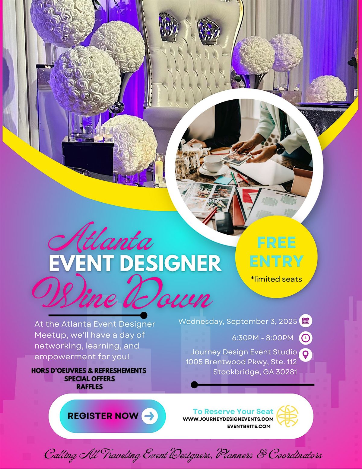 Atlanta Event Designer Wine Down