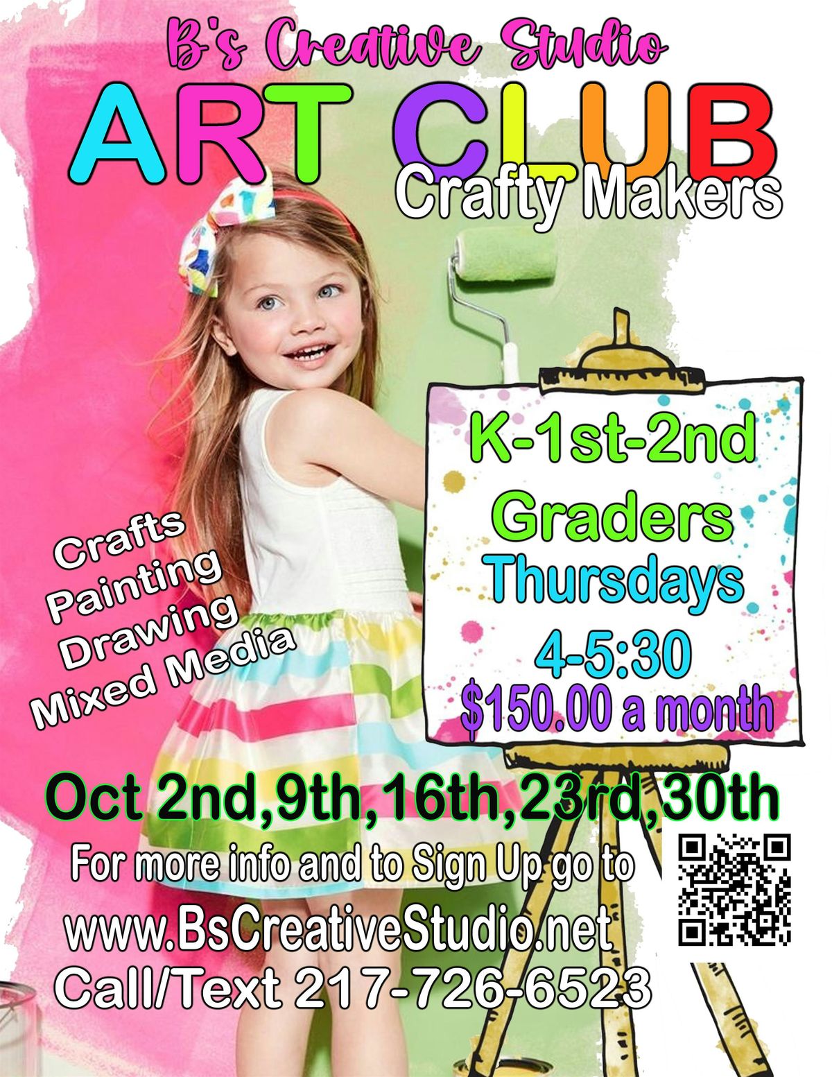 Art Club (Crafty Makers-Ages K-2nd grade)