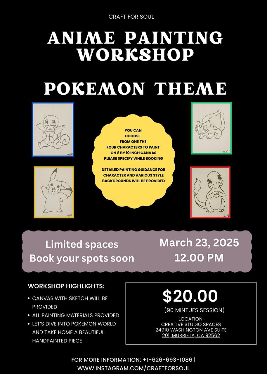 Pokemon Painting Workshop