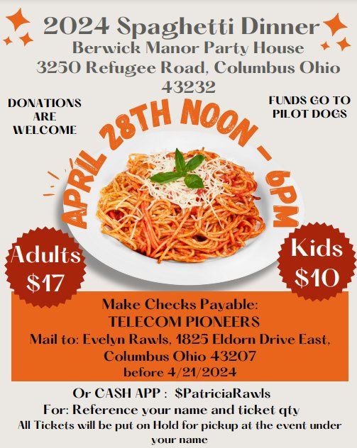 AT&T Pioneers Spaghetti Dinner Fundraiser