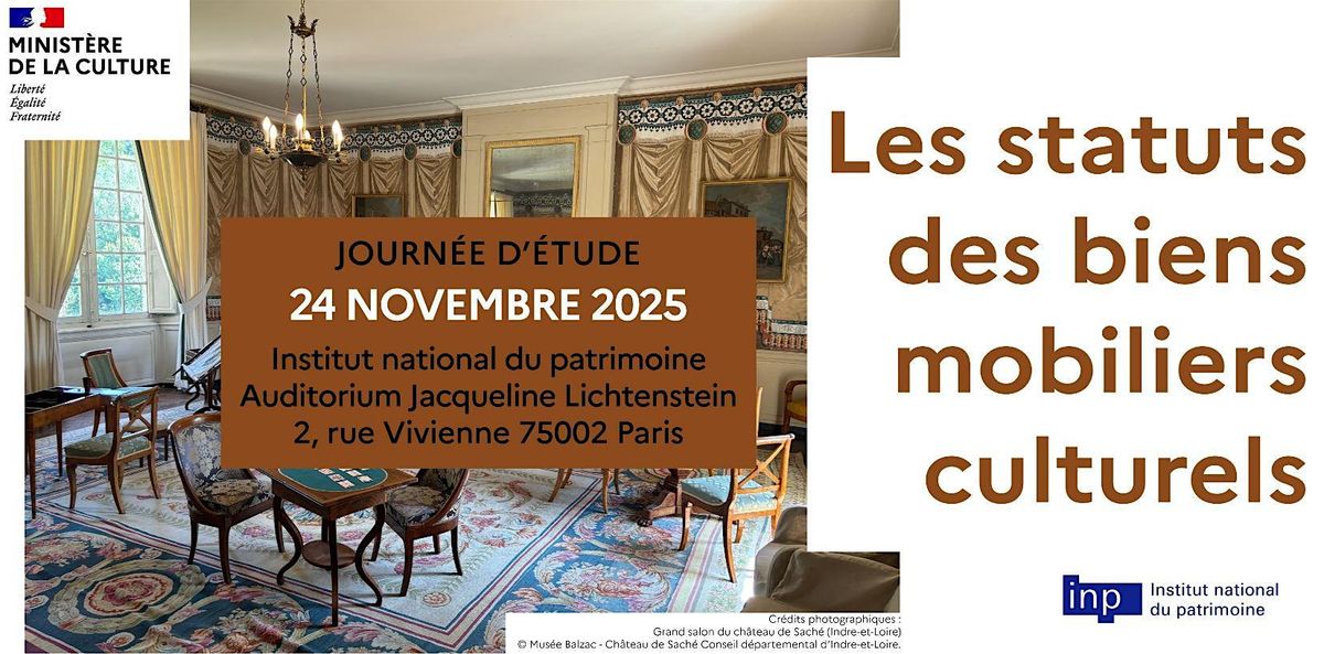 Les statuts des biens mobiliers culturels - journ\u00e9e d'\u00e9tude \/ DISTANCIEL