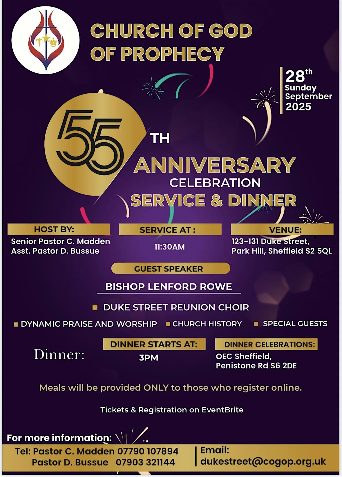 Duke Street 55TH Anniversary Celebration Dinner