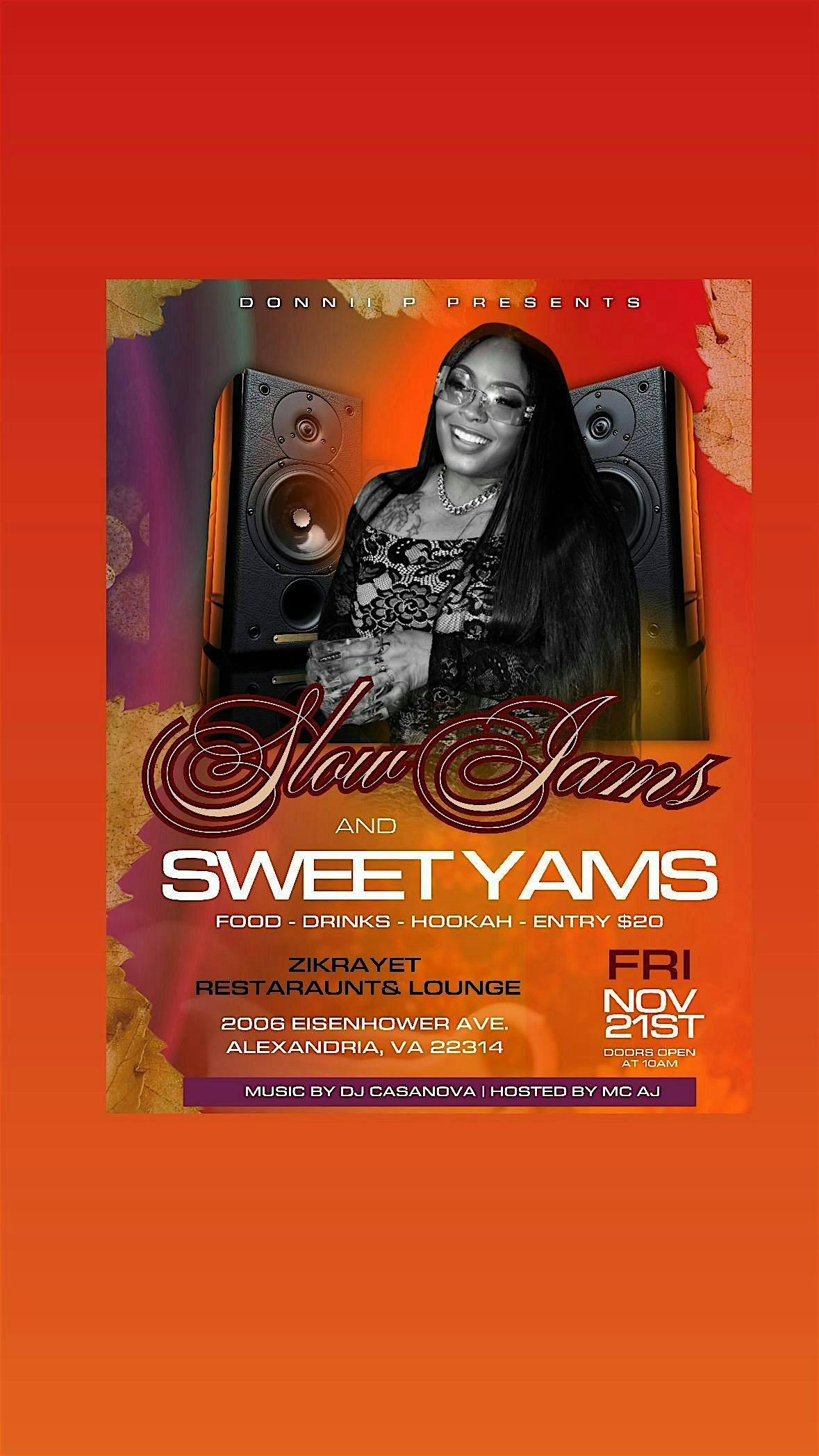 SLOW JAMS AND SWEET YAMS R&B NIGHT